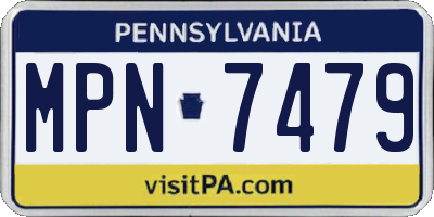 PA license plate MPN7479