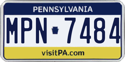 PA license plate MPN7484