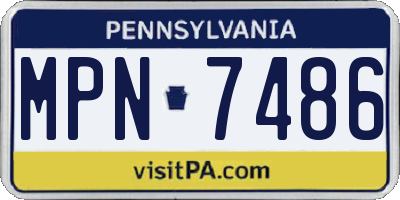 PA license plate MPN7486