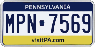 PA license plate MPN7569