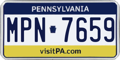 PA license plate MPN7659
