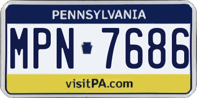 PA license plate MPN7686