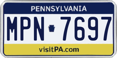 PA license plate MPN7697
