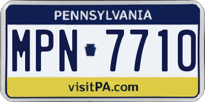 PA license plate MPN7710