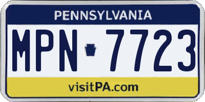 PA license plate MPN7723