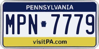 PA license plate MPN7779