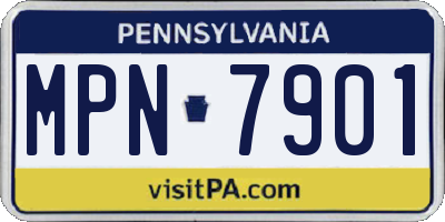 PA license plate MPN7901