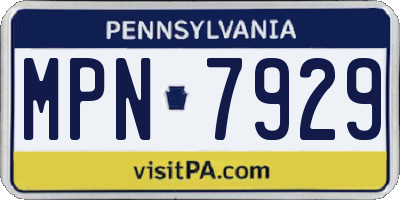 PA license plate MPN7929