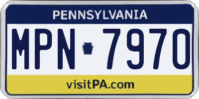 PA license plate MPN7970