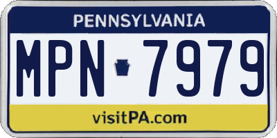 PA license plate MPN7979