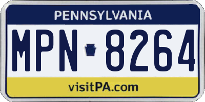 PA license plate MPN8264