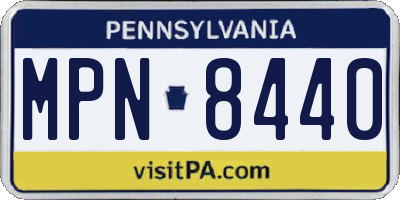 PA license plate MPN8440