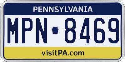 PA license plate MPN8469