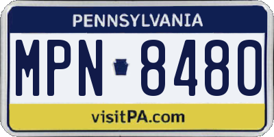 PA license plate MPN8480