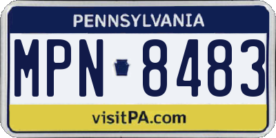 PA license plate MPN8483