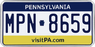 PA license plate MPN8659