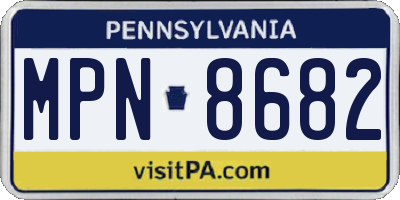PA license plate MPN8682