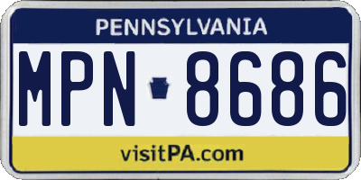 PA license plate MPN8686