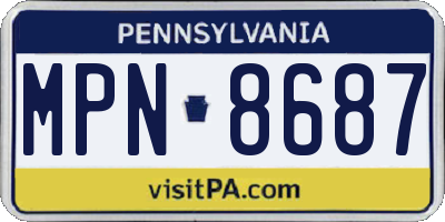 PA license plate MPN8687