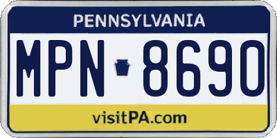 PA license plate MPN8690