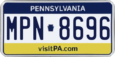 PA license plate MPN8696