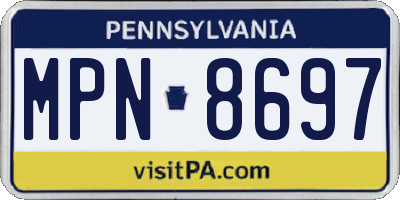 PA license plate MPN8697