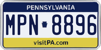 PA license plate MPN8896