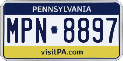 PA license plate MPN8897
