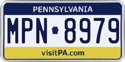 PA license plate MPN8979