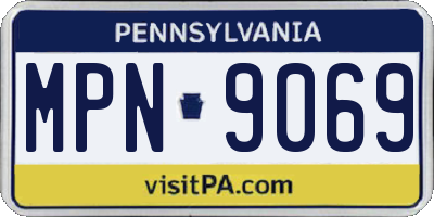 PA license plate MPN9069