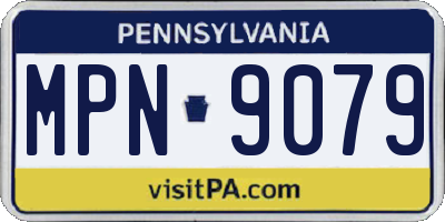 PA license plate MPN9079