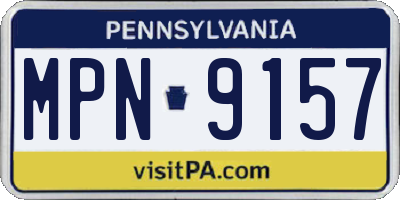 PA license plate MPN9157