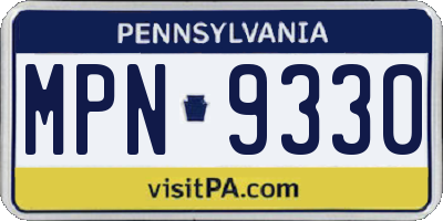 PA license plate MPN9330