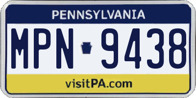 PA license plate MPN9438