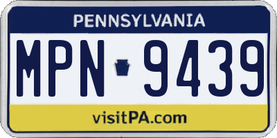 PA license plate MPN9439