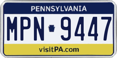 PA license plate MPN9447