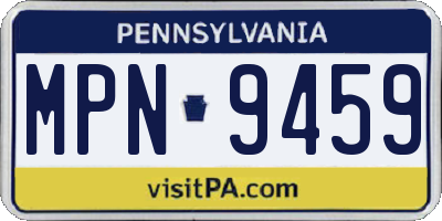 PA license plate MPN9459