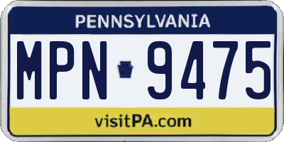 PA license plate MPN9475