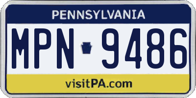 PA license plate MPN9486