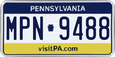 PA license plate MPN9488
