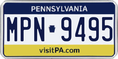 PA license plate MPN9495