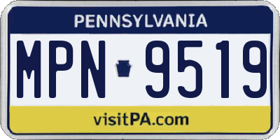 PA license plate MPN9519