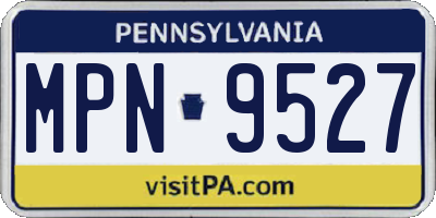 PA license plate MPN9527