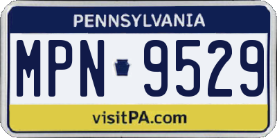 PA license plate MPN9529