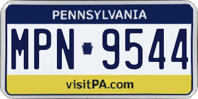 PA license plate MPN9544