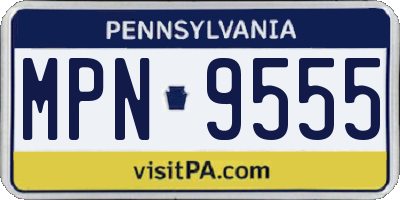 PA license plate MPN9555