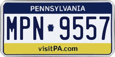 PA license plate MPN9557