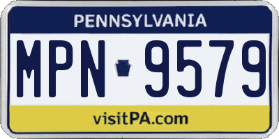 PA license plate MPN9579