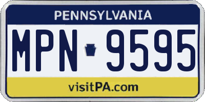 PA license plate MPN9595