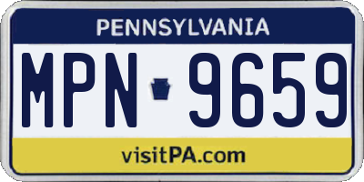 PA license plate MPN9659